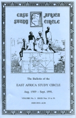 B. E. A.  the JOURNAL of the EAST AFRICA STUDY CIRCLE